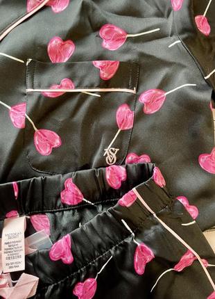 Сатинова піжама вікторія сікрет victoria's secret satin short pajama set5 фото