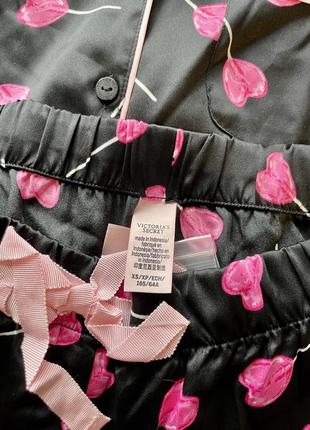 Сатинова піжама вікторія сікрет victoria's secret satin short pajama set6 фото