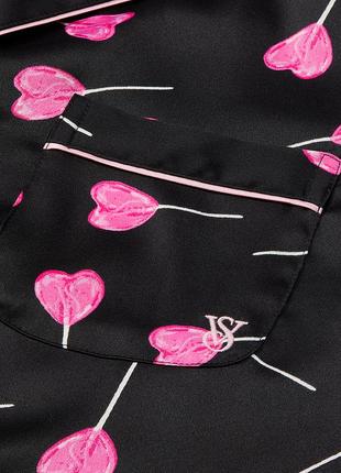 Сатинова піжама вікторія сікрет victoria's secret satin short pajama set9 фото