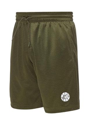Шорты мужские new balance oops essentials fund olive ms23583dmo