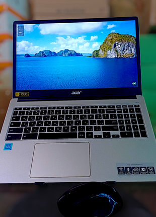 Ноутбук acer chromebook 315 •15.6"fhd•8gb/128gb+подставка+мышка+коврик
