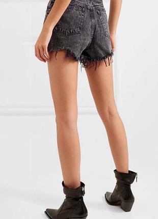 Чорні джинсові шорти з високою посадкою alexander wang