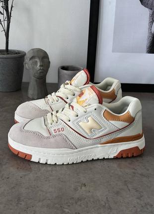 Кросівки new balance 550 white orange au lait au lait