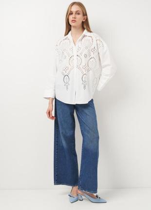 Блузка рубашка zara прошва