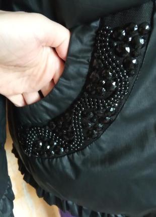 Италия!куртка бусины камни/курточка/пиджак бренд пуховик жакет полушубок шуба пальто