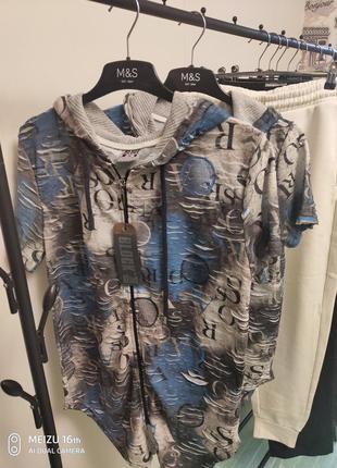 Котонова сорочка з капюшоном