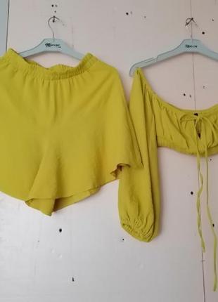 Літній костюм комбінезон відкриті плечі