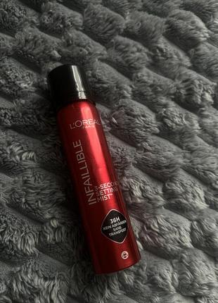 Спрей для фиксации макияжа l'oreal paris infallible 3-second setting mist