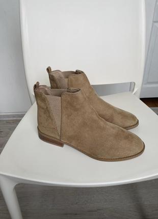 Ботинки весна челси замшевые ботинки на резинке primark
