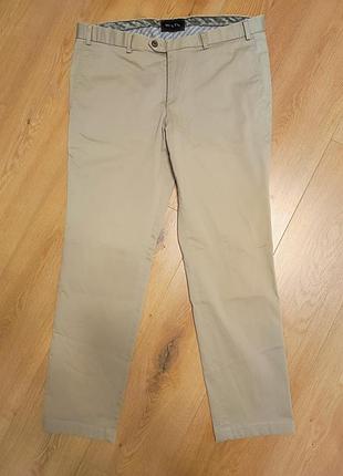 Брюки брюки мужские бежевые slim hiltl man, размер xl.