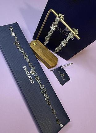 Серьги и браслет swarovski