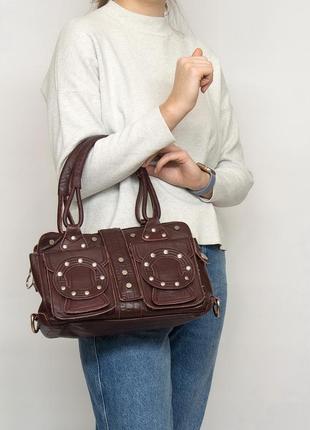 Сумка шкіряна firetrap, натуральна шкіра.