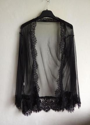 Прозорий пенюар халат халатик спокусливий