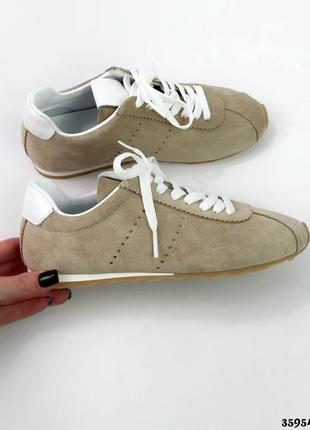 Натуральные трендовые замшевые кеды