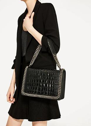 Сумка zara, на залізних ланцюжках