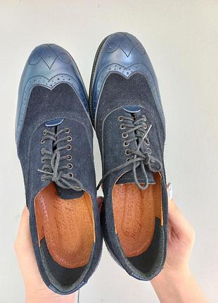 Туфлі чоловічі шкіра/замш розпродаж