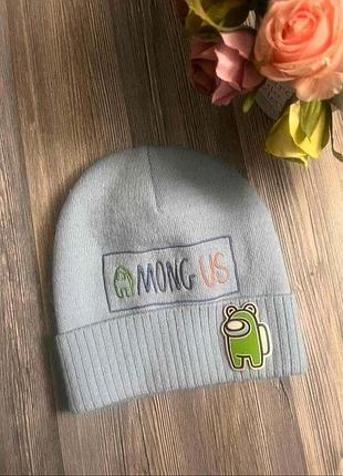 Детская шапка весна деми among us р.52/54