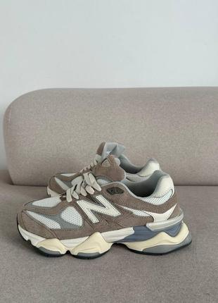 Кроссовки new balance 9060 brown mushroom beige driftwood
