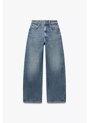 Джинси зара zara baggy mid rise full lenght штани
