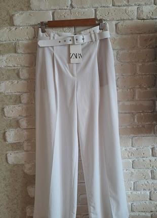 Брюки широкие с защелками zara