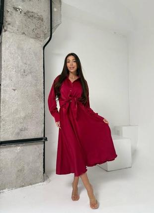 Костюм сорочка + спідниця шовковий чорний бордовий стильний модний вечірній