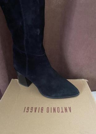 Замшевые сапоги