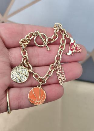 Браслет колір золото з шармами