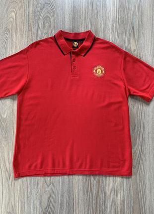 Мужская винтажная хлопковая поло футболка мерч manchester united