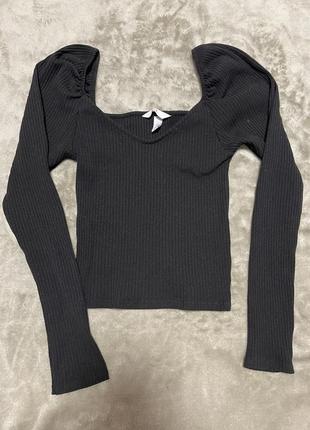 Лонгслів h&m в рубчик