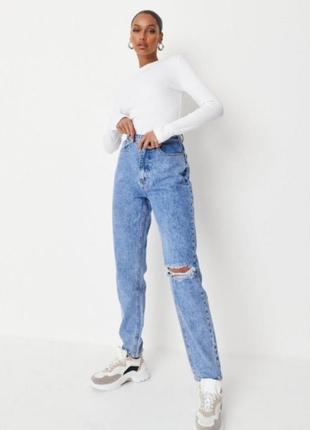 Крутые джинсы мом от missguided,стан идеальный,размер л