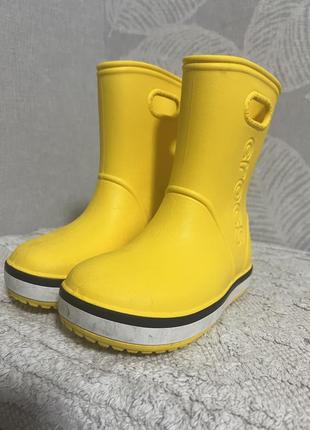 Crocs c12 кроксы сапожки резиновые
