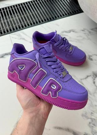 Крутезні жіночі та чоловічі кросівки nike air force 1 low cactus plant flea market purple pink 2024 фіолетові