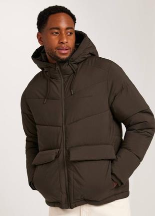 Пуховик короткий мужской jack&jones xl коричневый шоколад (12345696)