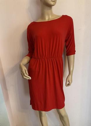 Красное фирменное платье / l / brend buy calvin klein