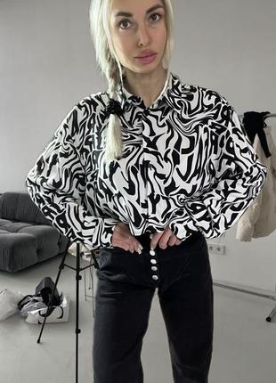 Женская укороченная рубашка, блузка bershka ✔️