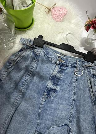 Женские широкие светлые джинсы river island 💠6 фото