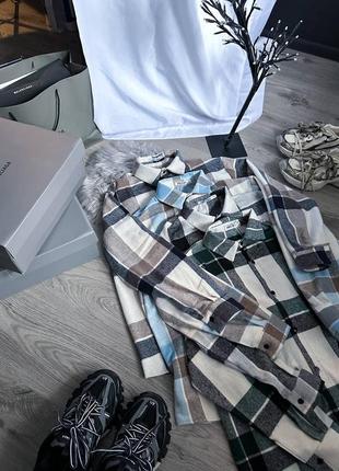 Рубашка фланель клетка в цветах