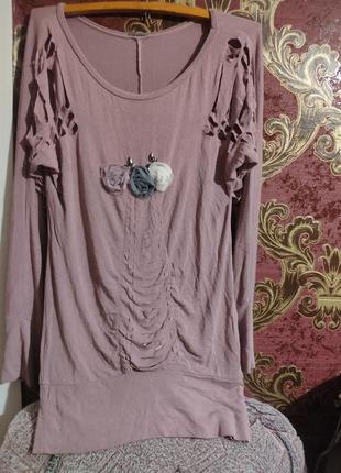 Кофта туника под лосины, джинсы, штаны.