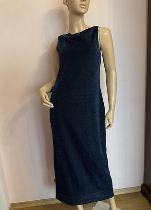Нарядное платье макси в люрекс / l / brend new look