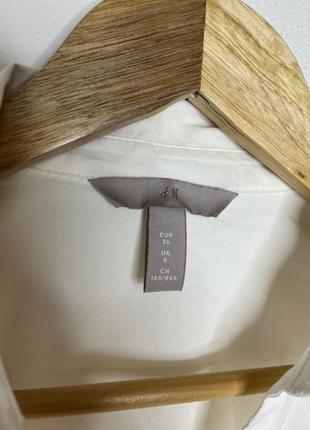 Блузка белая h&amp;m 6