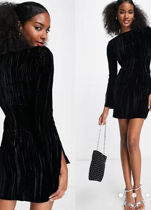 Платье силуэтного фасона из жатого велюра &amp;other stories