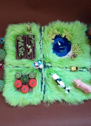 Ігровий килимок ферма з довгим ворсом