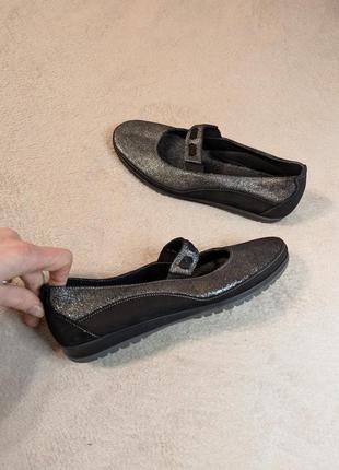 Балетки туфли мокасины ara 39 размер 25,5 см новые замшевые