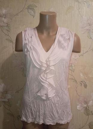 Майка розовая с рюшами