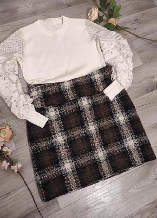 Стильная юбка в клетку актуальный принт