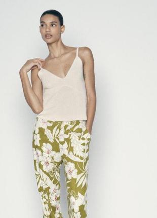 Zara трикотажный топ