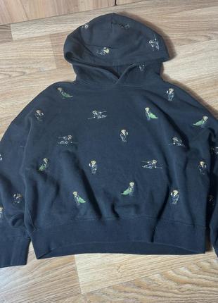 Жіноче кропнуте худі polo ralph lauren монограмні ведмеді