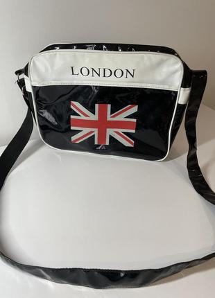 Сумка шкільна сумка підліткова лакова сумка london акція 1+1=3