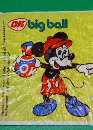 Вкладыш этикетка от жевательной резинки вкладыш ok big ball
