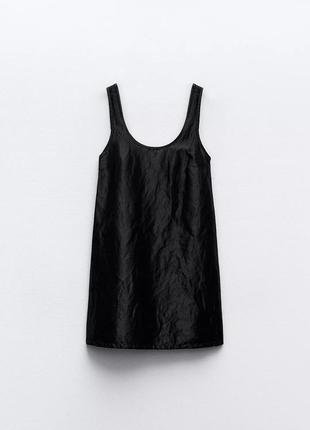 Коротка сукня з атласним ефектом zara  нова з біркою розмір хс